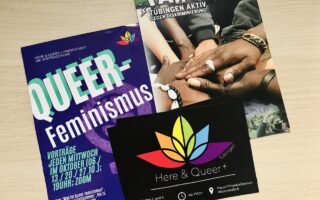 Flyer der Veranstltung von TAKT, Here&Quee und Queer Feminismusr